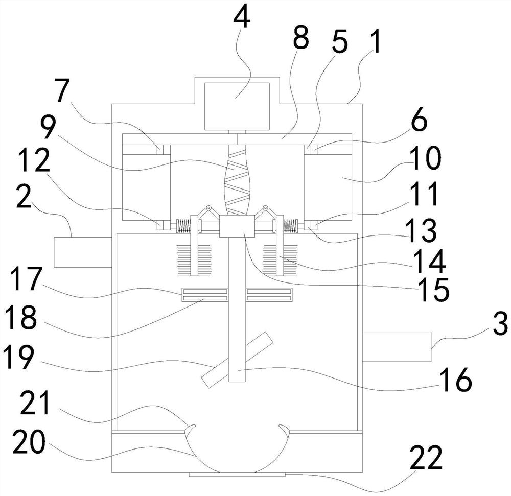 A primary treatment device for sewage in a printing and dyeing factory