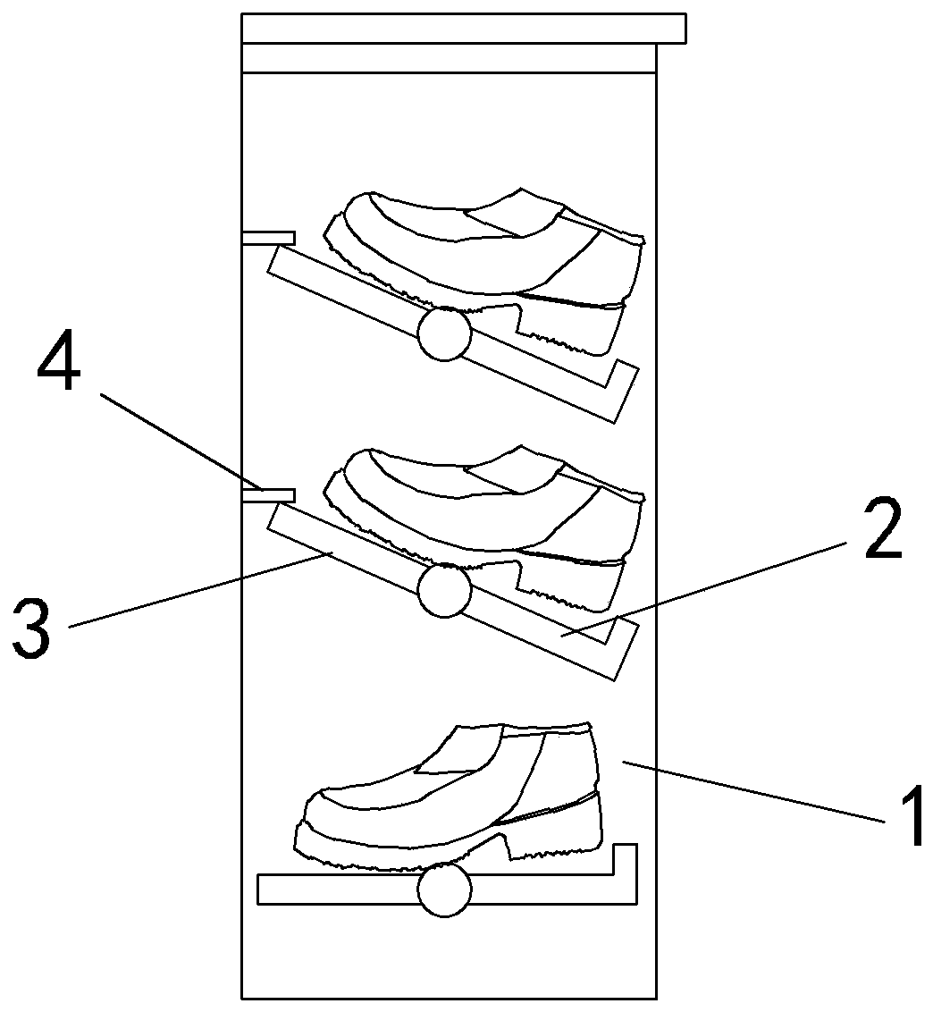 Rotatable shoe rack facilitating taking shoes