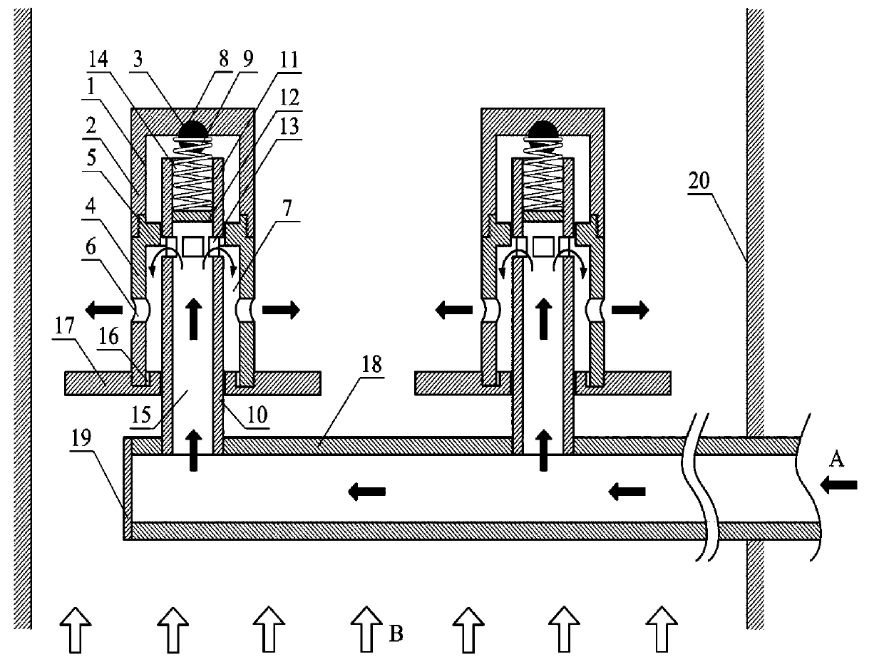 Ammonia spraying and uniform-mixing device capable of automatically adjusting ammonia flow based on amount of flue gas