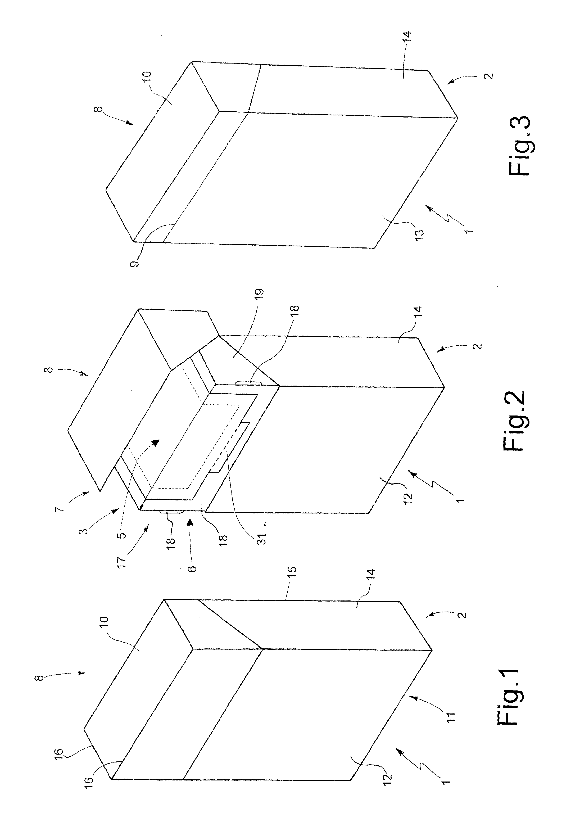 Rigid Hinged-Lid Package and Relative Packing Method and Machine