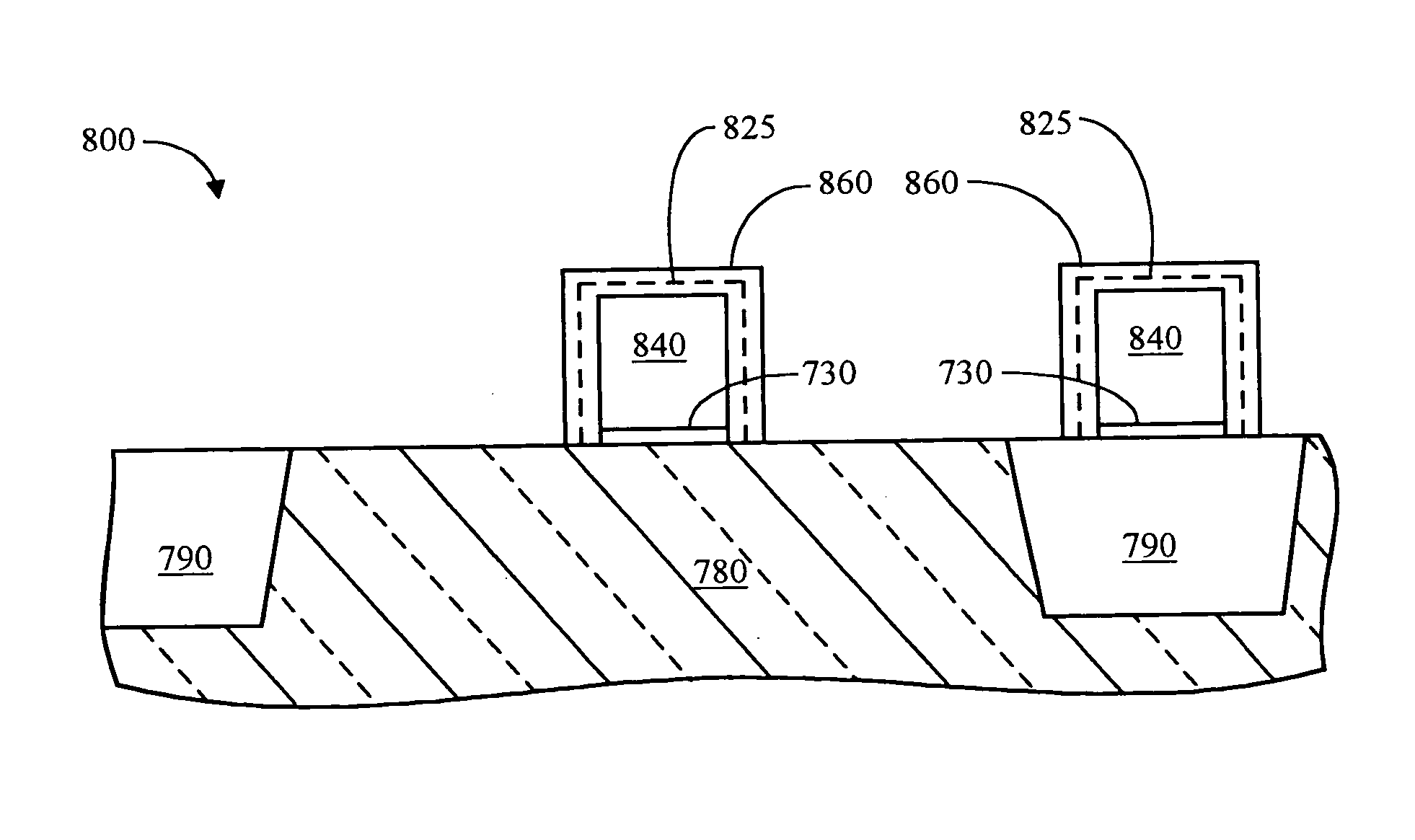 Method for selective trimming of gate structures and apparatus formed thereby