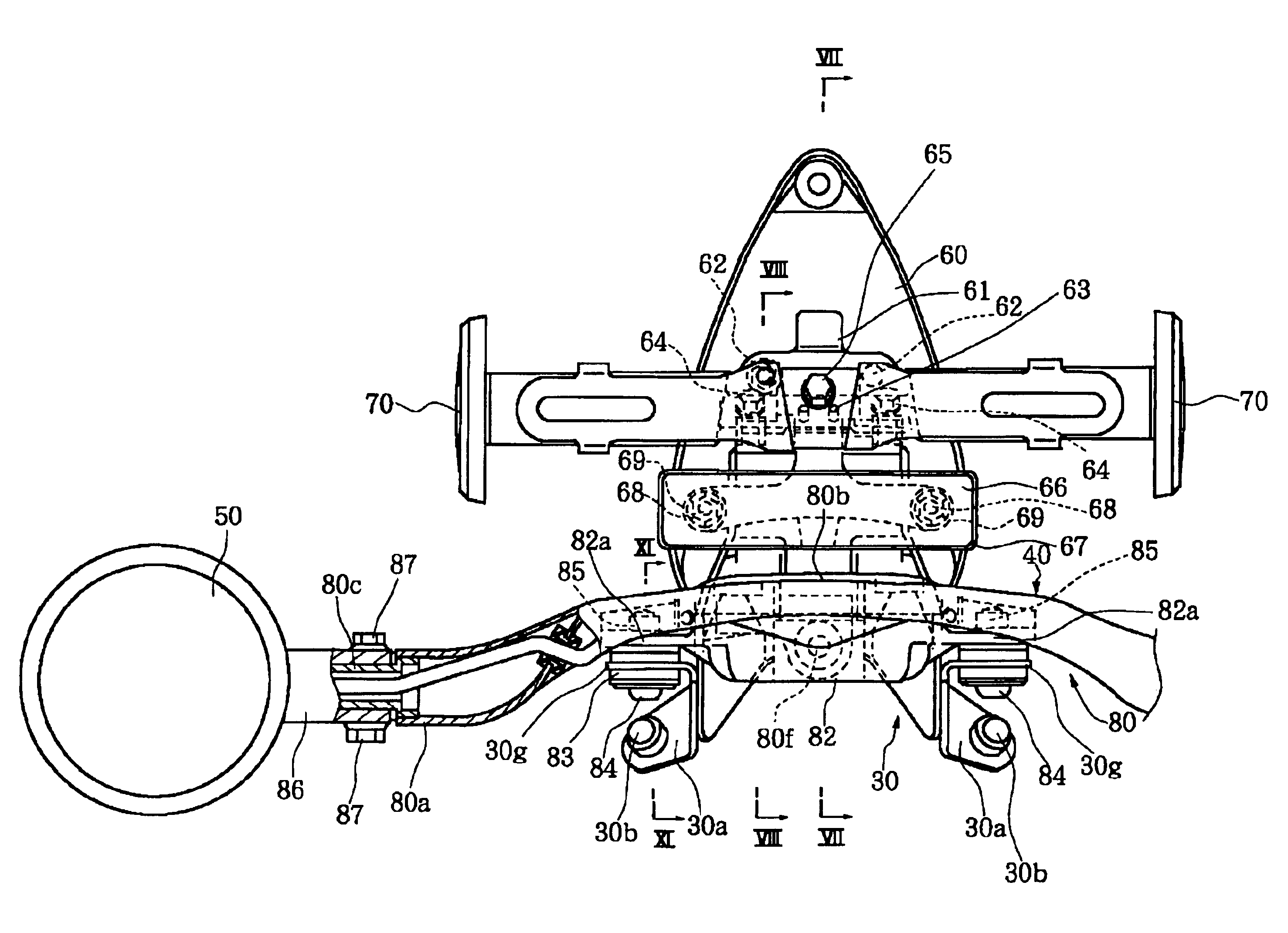 Rear lighting device for motorcycles