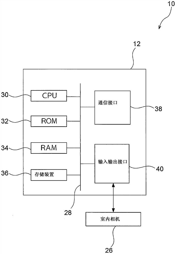 Vehicle interior detection device, vehicle interior detection method, and non-transitory storage medium