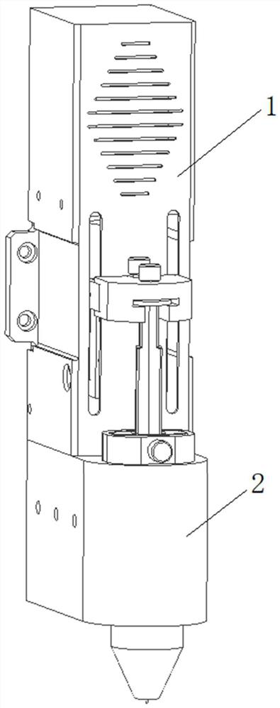 Temperature control direct-writing nozzle of biological printer