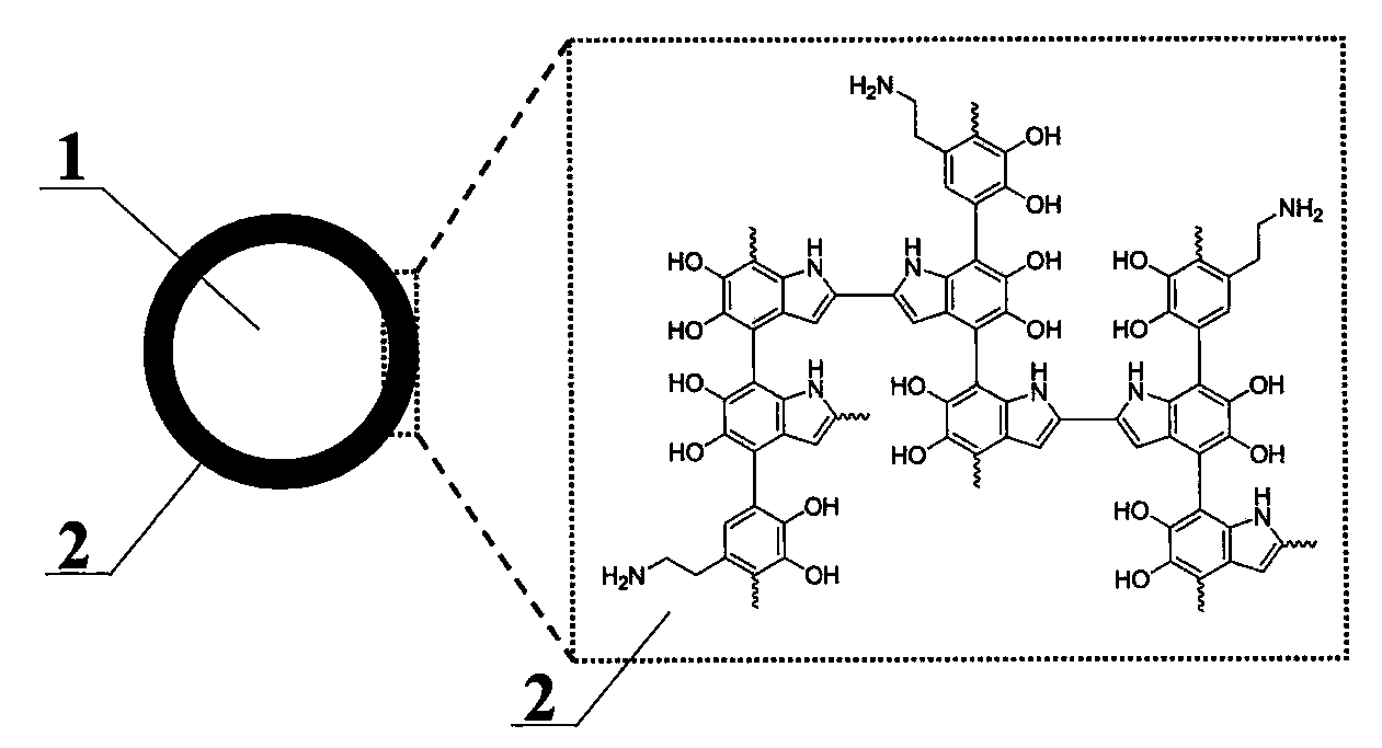 Application of poly-dopamine composite magnetic micro-nano particles in oily sewage treatment