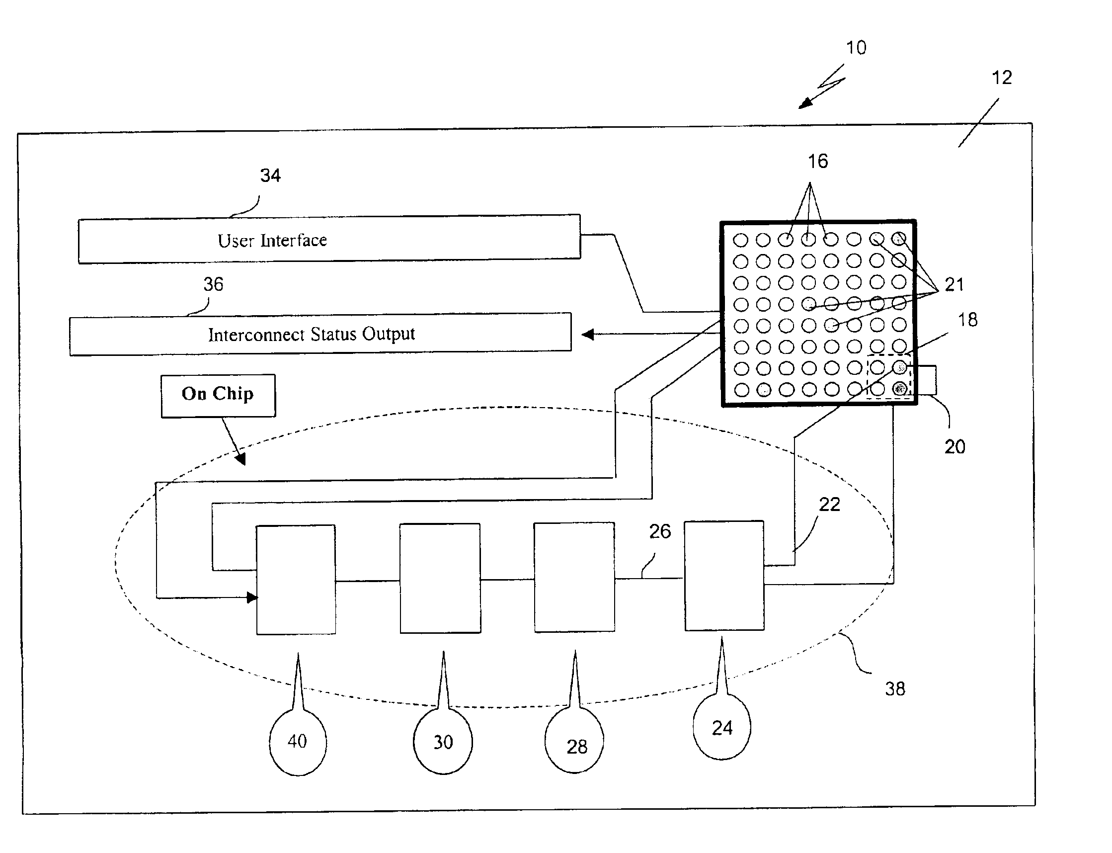 Apparatus and method for monitoring high impedance failures in chip interconnects