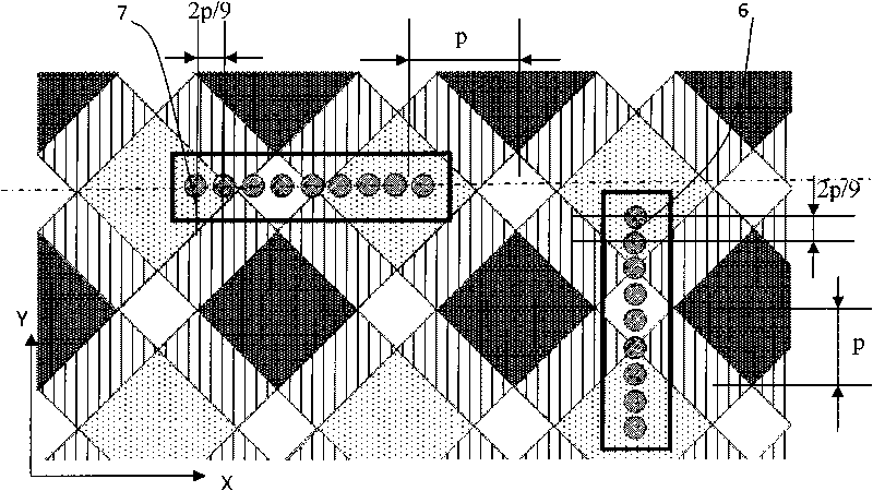 Phase hunting detection method for permanent magnet planar motor adopting switch Hall array