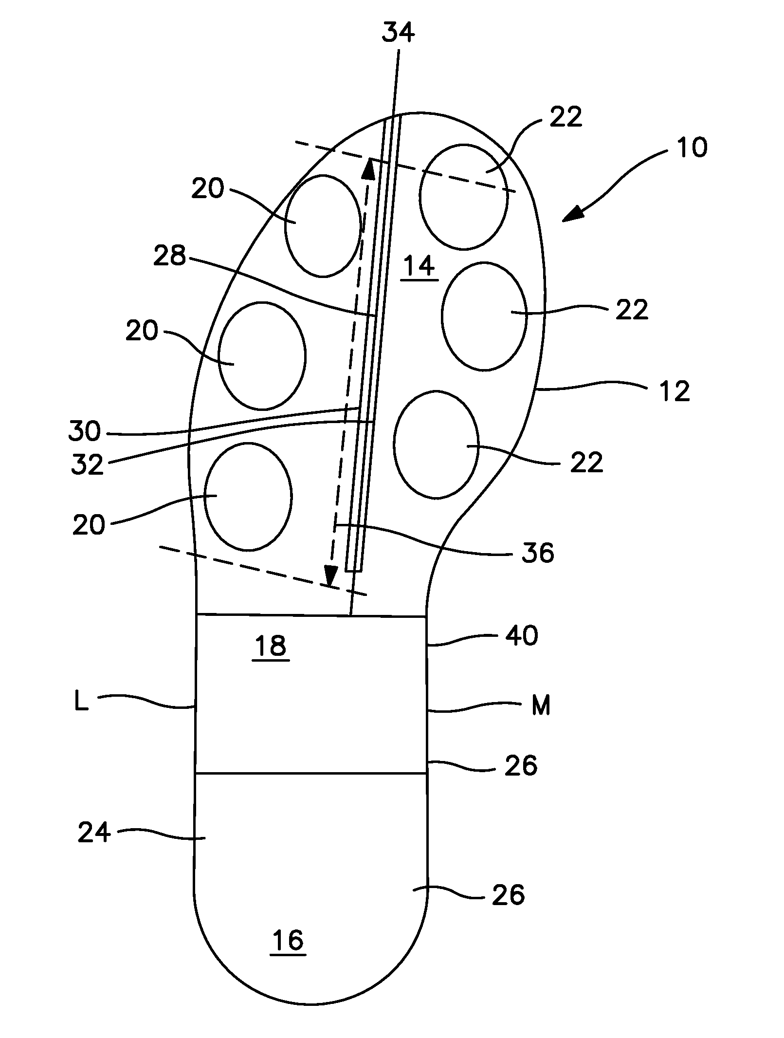 Bowling Shoe Outsole With Interchangeable Pads