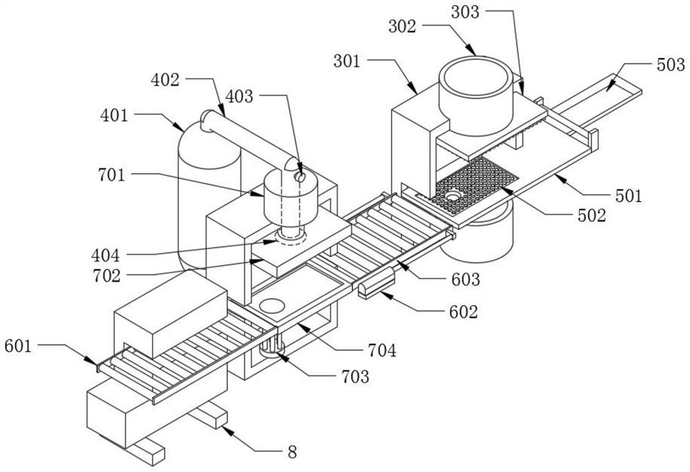 A flat-concave integrated glass panel processing device and processing method thereof