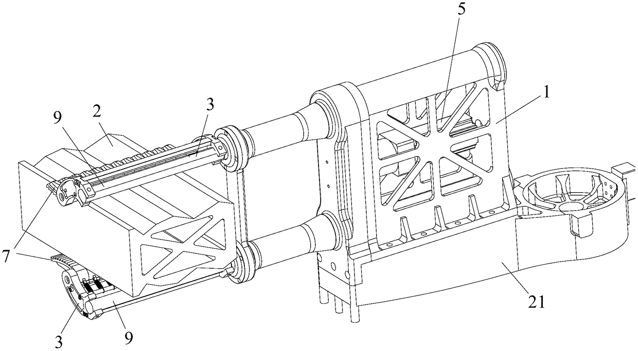 Grabbing mechanism used for sectional material traction and grabbing method thereof