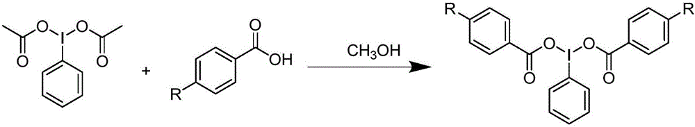 Preparation method and device for iodobenzene dibenzoate derivative