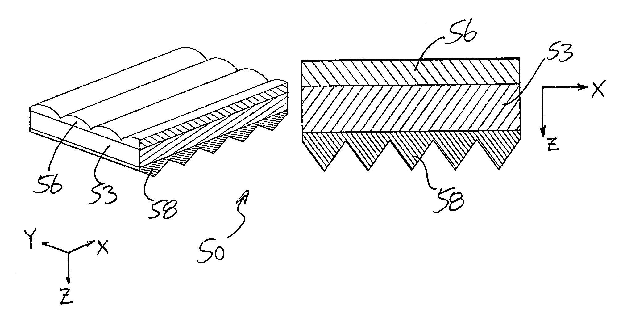 Optical substrates having light collimating and diffusion structures