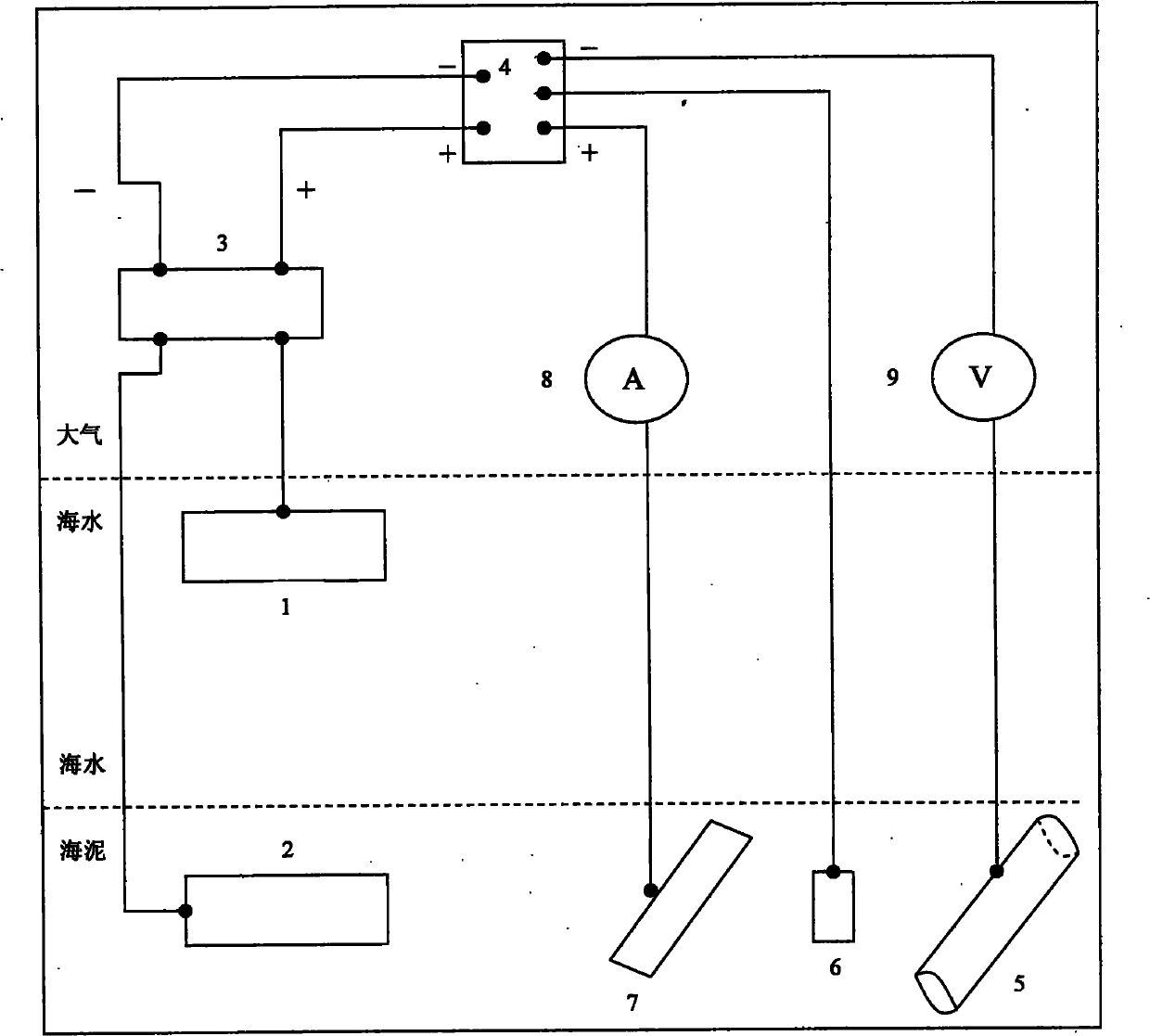 Sea mud/ seawater biofuel cell system for protecting metallic corrosion cathode