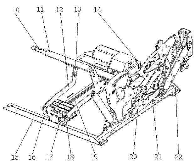 Electric and mechanical stretching device of movable sofa