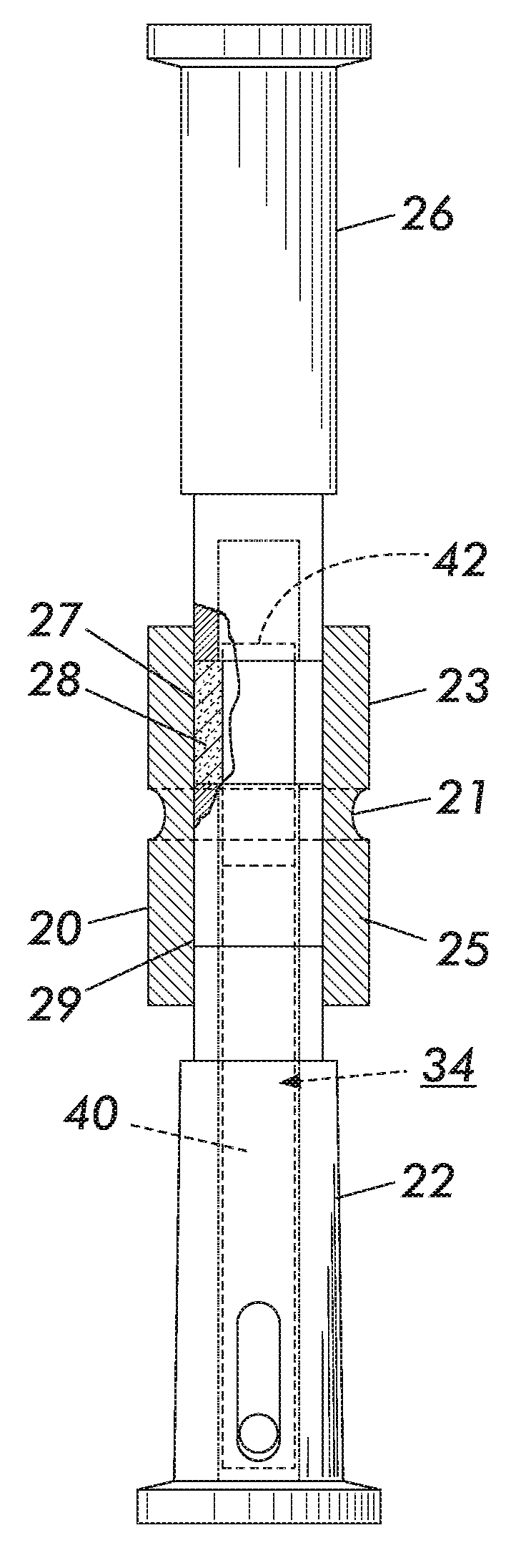 Ceramic center pin for compaction tooling and method for making same