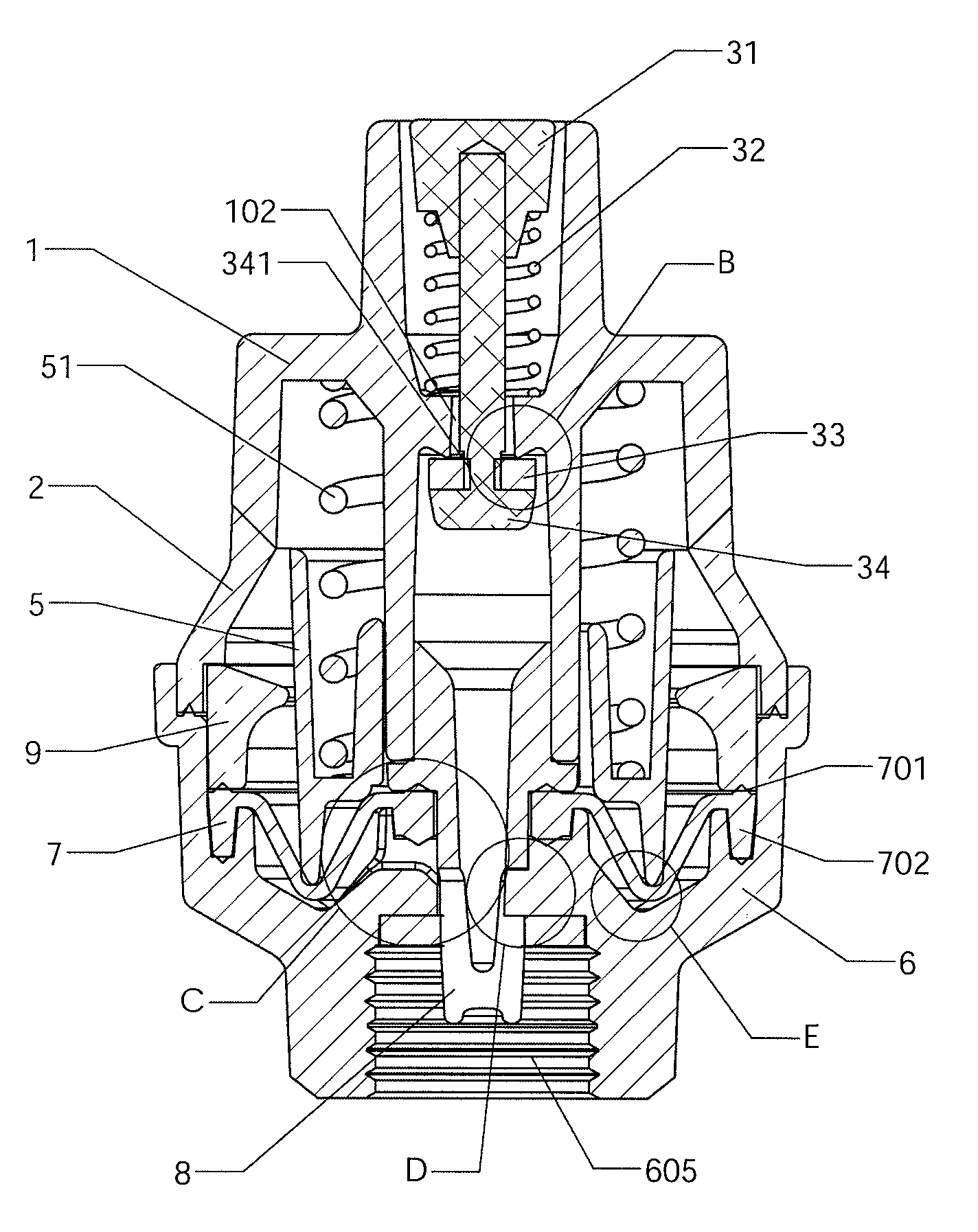 Fill-through tire pressure indicator