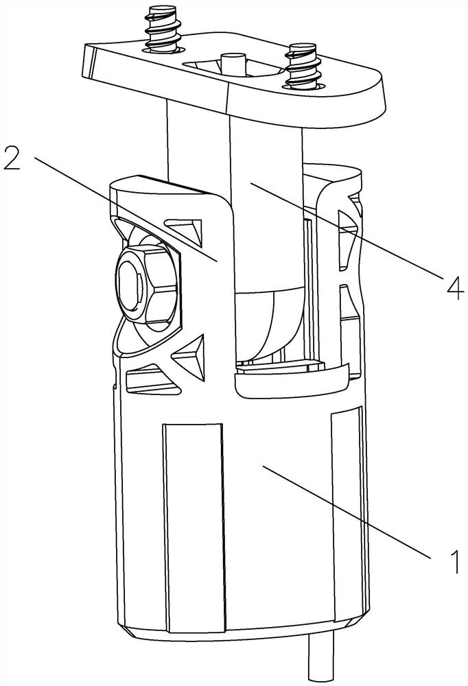 A rotating shaft structure and a rotating shaft threading method for desk lamps