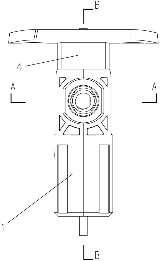 A rotating shaft structure and a rotating shaft threading method for desk lamps