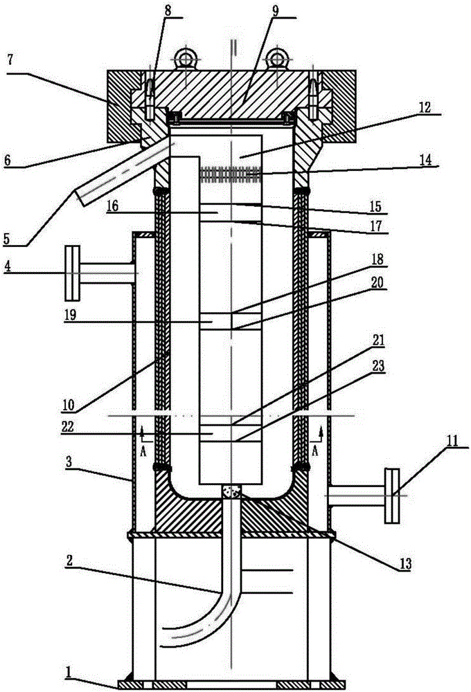 Separation kettle in supercritical CO2 anhydrous dyeing and finishing equipment