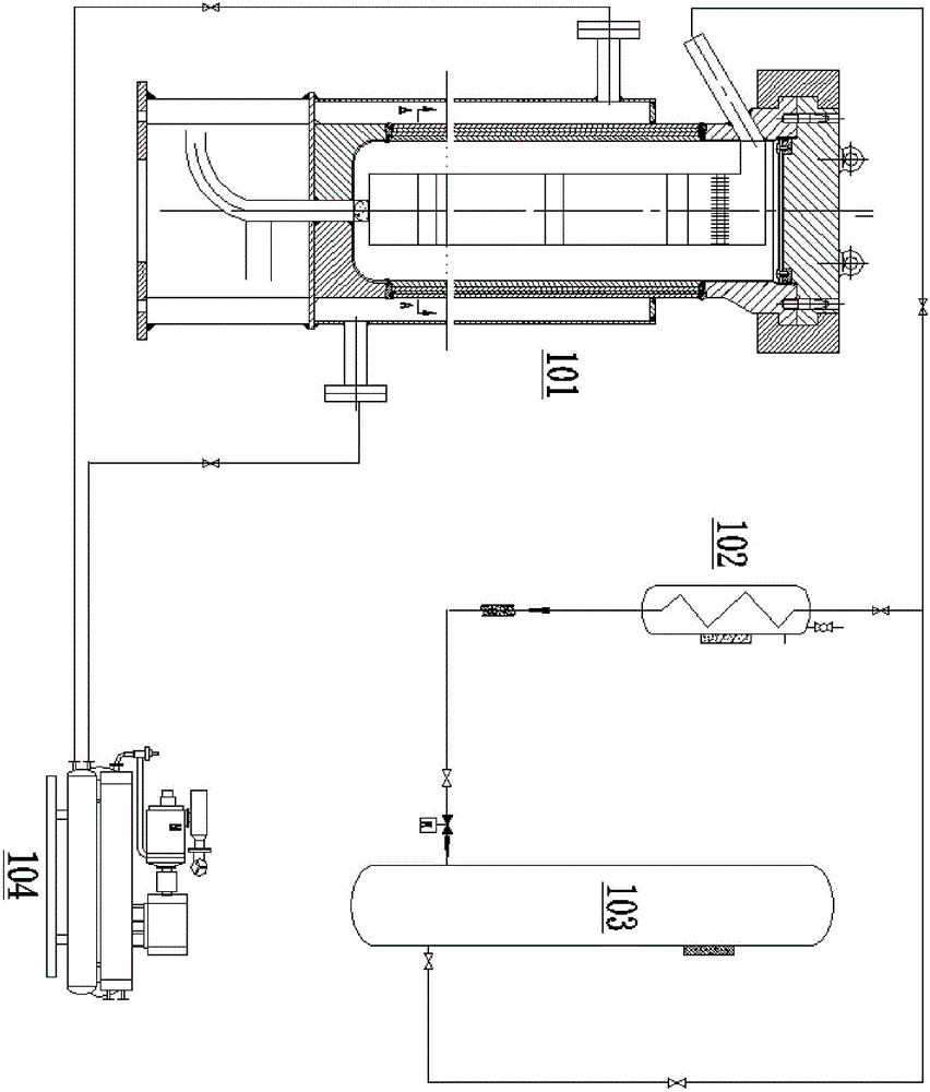 Separation kettle in supercritical CO2 anhydrous dyeing and finishing equipment