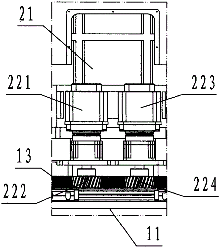 Numerical control milling machine realizing moving of gantry under driving of gear and rack