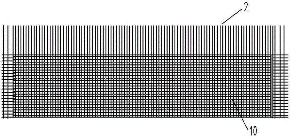 Knitting method for doping fabric with strip-shaped metal fiber wrap set