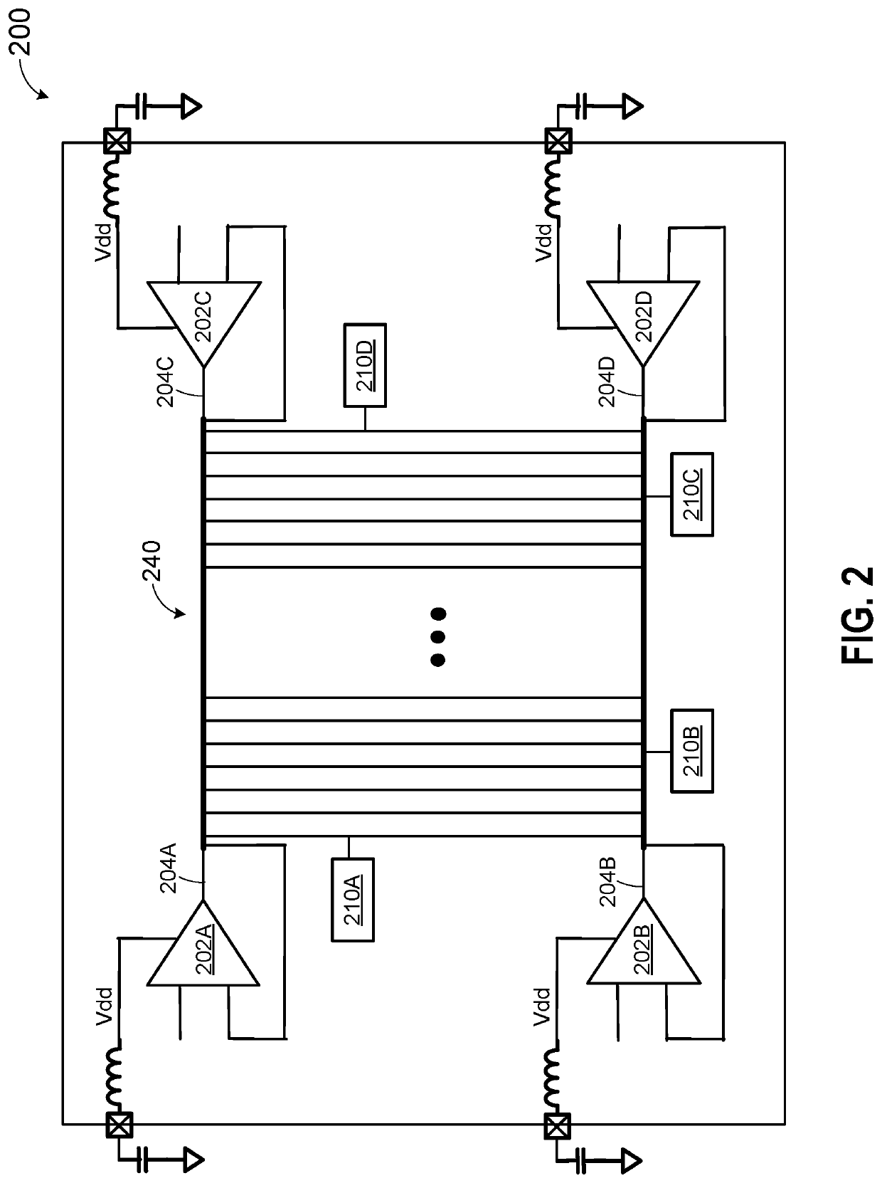 Distributed low-dropout voltage regulator (LDO) with uniform power delivery