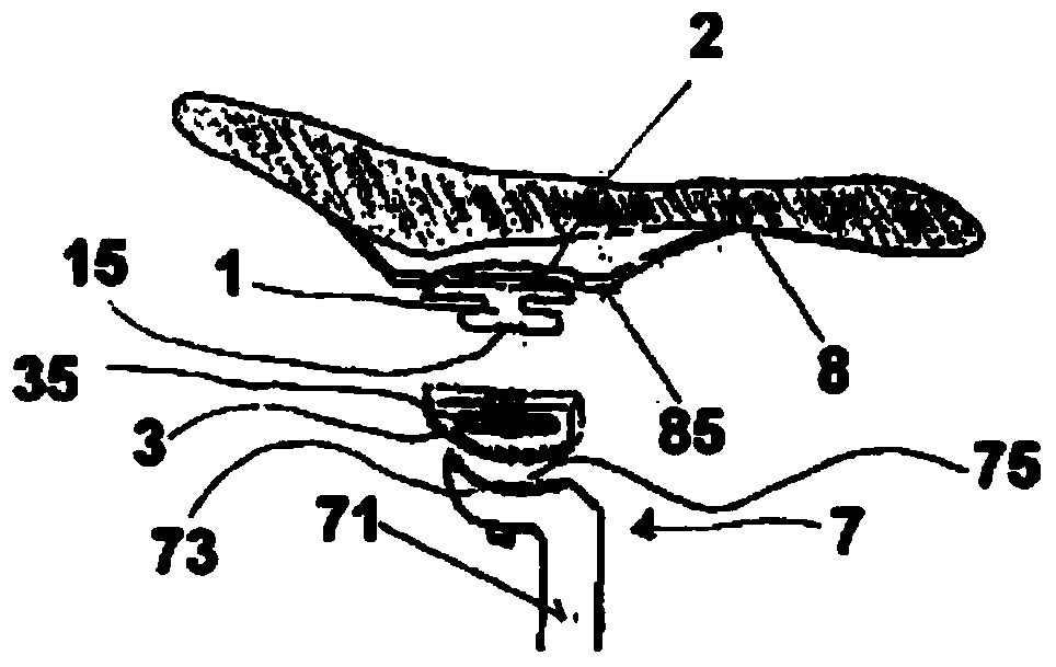 Quick-release anchoring device for bicycle saddle or the like