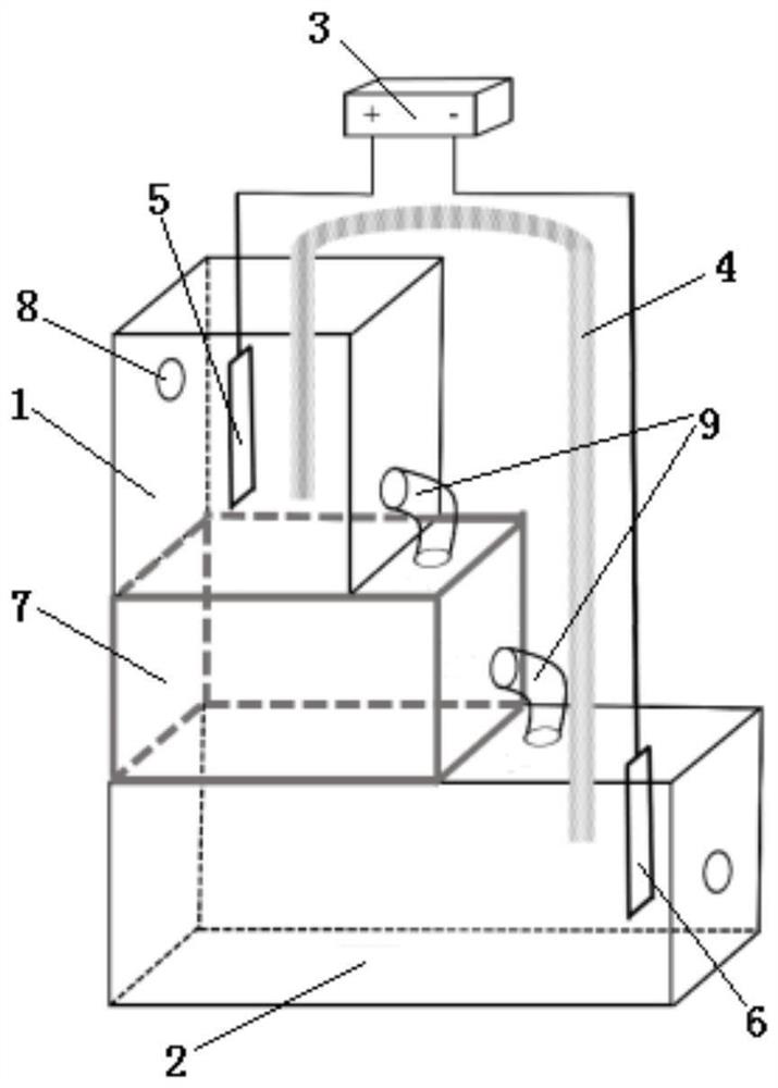 Method for treating high-salt degradation-resistant wastewater by using closed bipolar electro-Fenton reactor