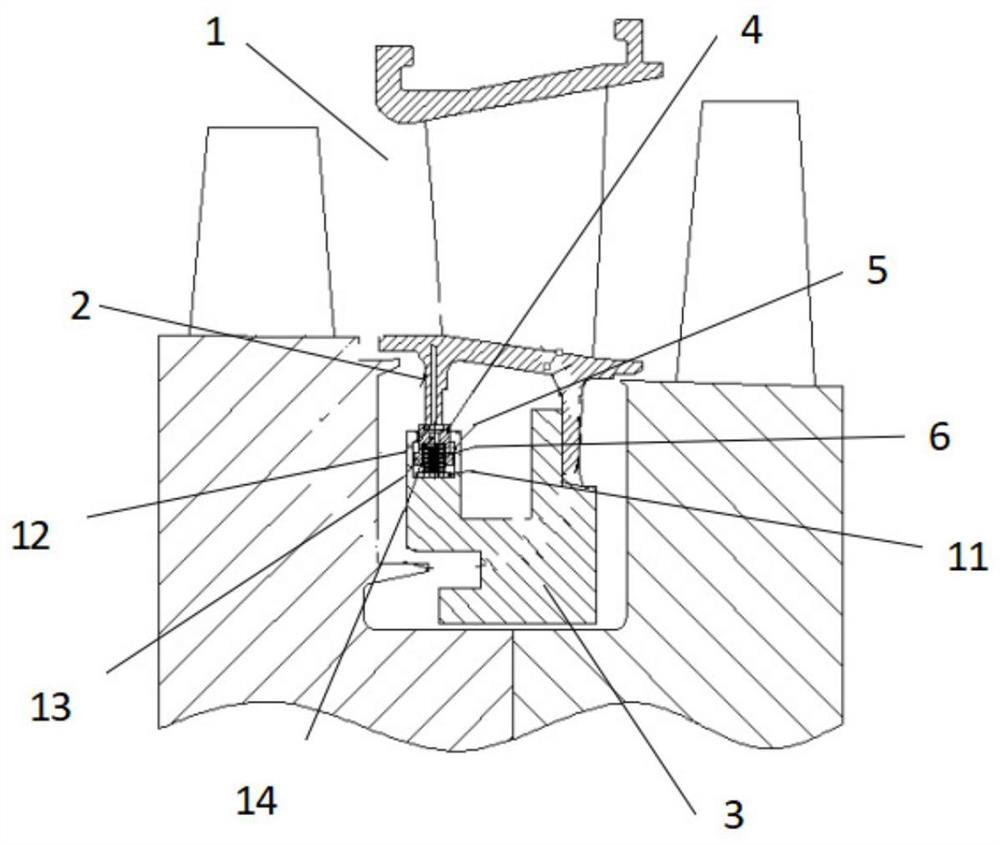 Interstage sealing ring sealing structure