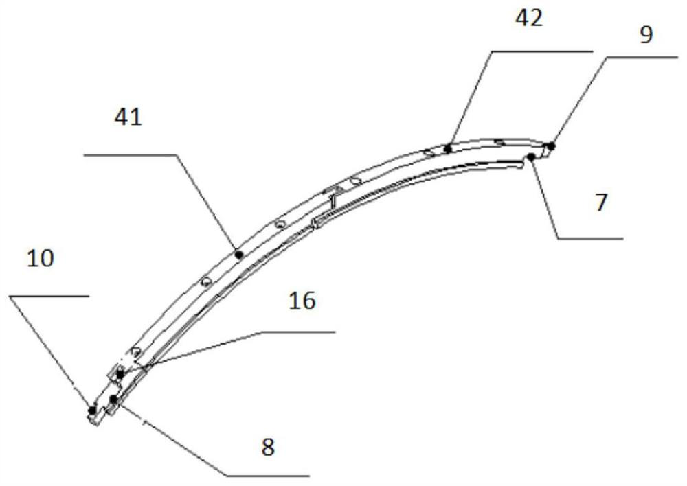 Interstage sealing ring sealing structure