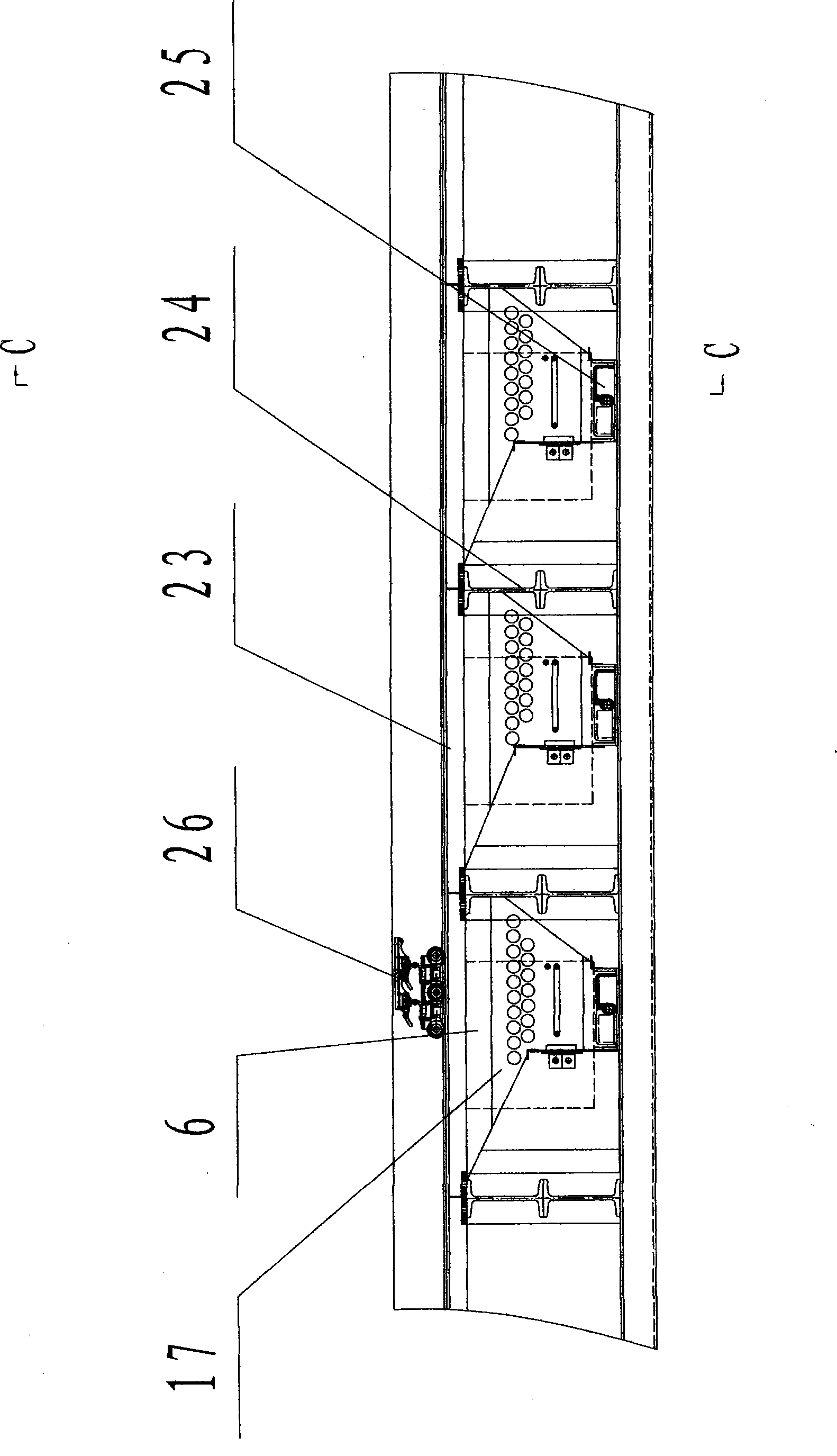 Equipressure air feeding device of large industrial chain grate boiler