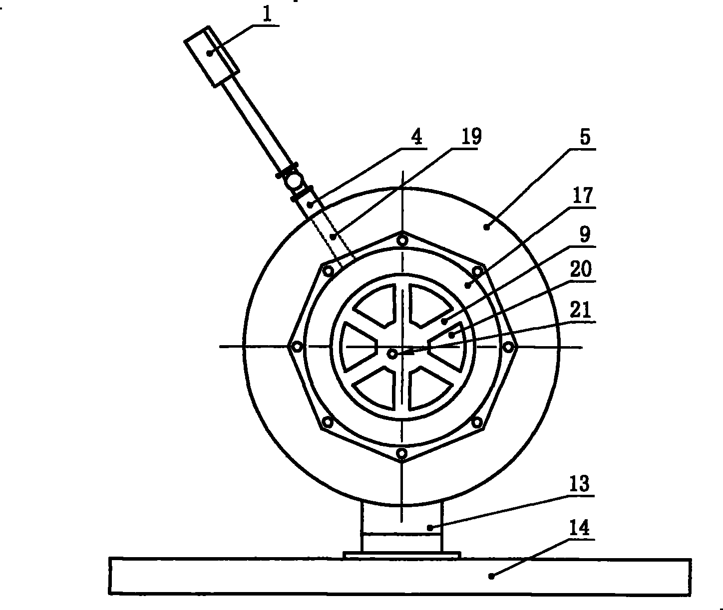 Seal and bulge test device of shell of gas flow meter