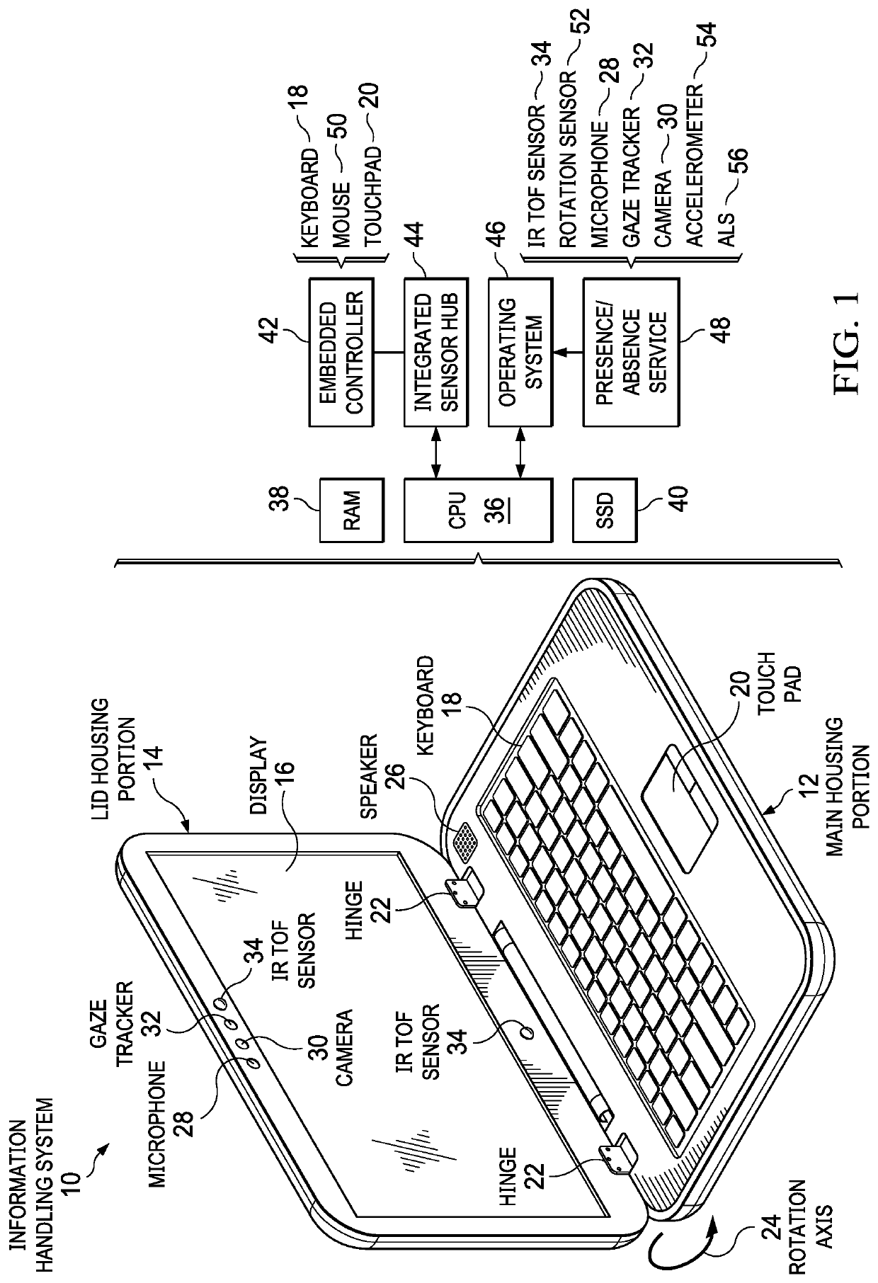 Augmented information handling system user presence detection