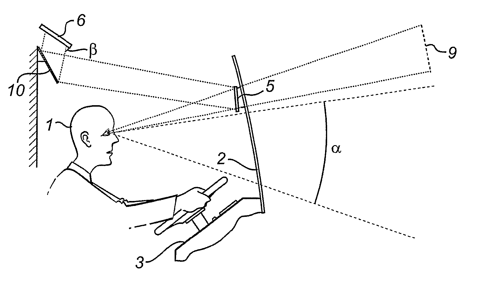 Device and System for Display of Information, and Vehicle Equipped with Such a System