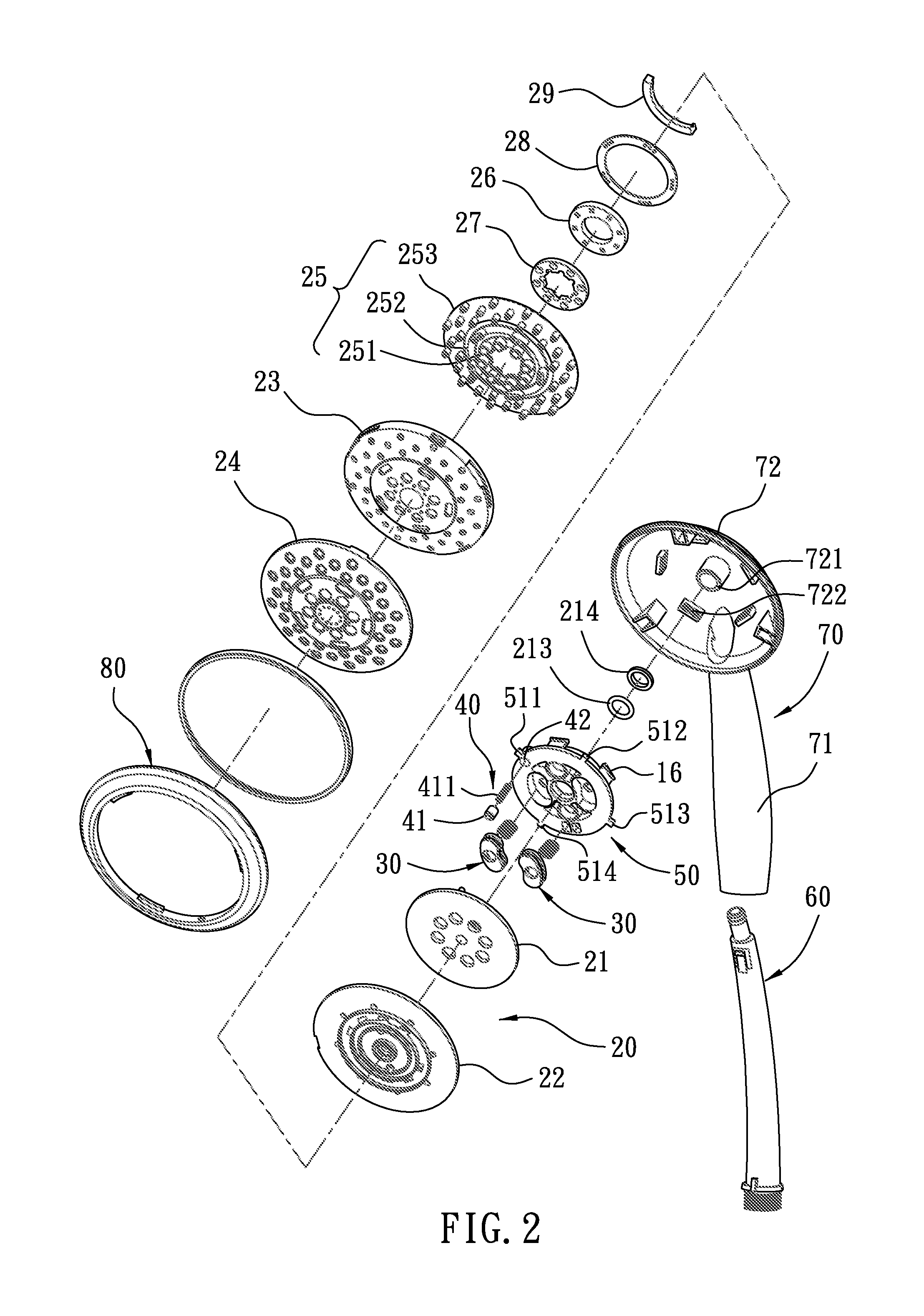 Adjustable module spray head and adjusting method thereof