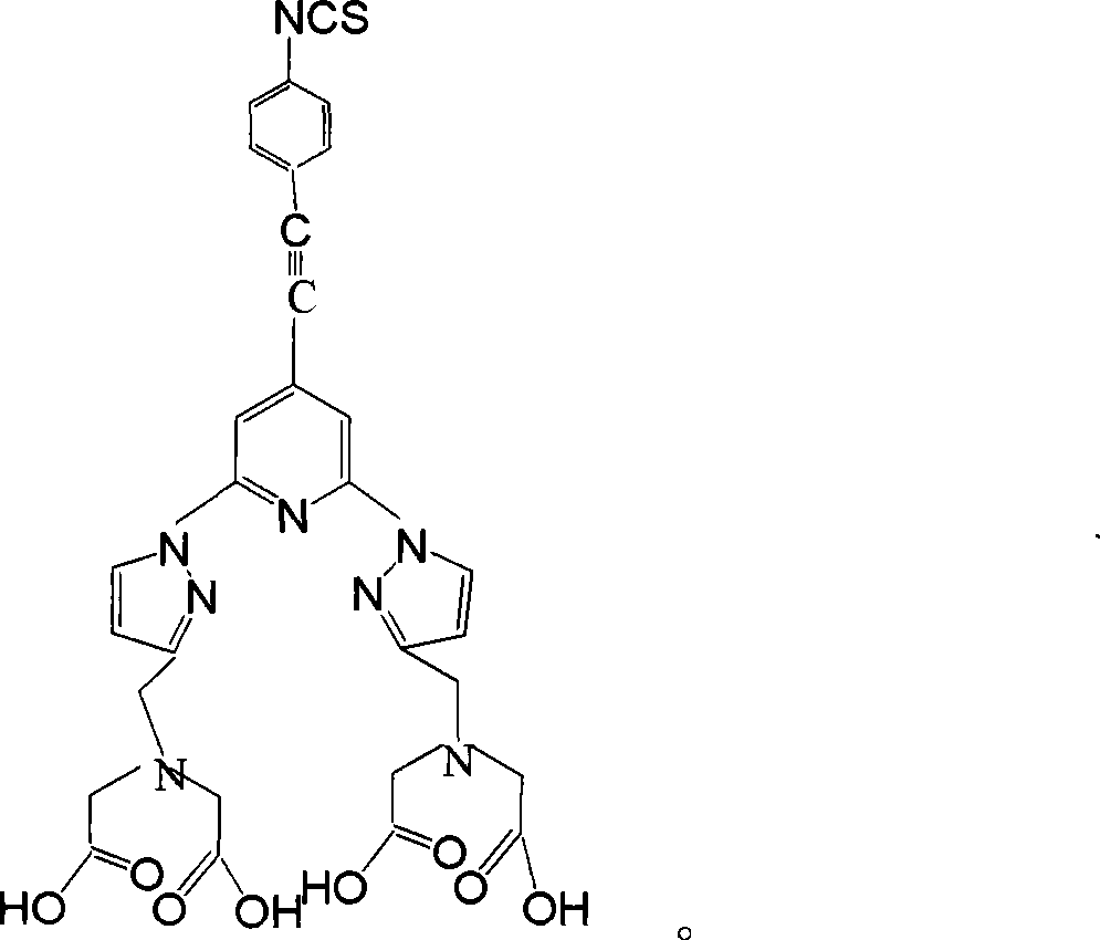 Homogeneous phase time discrimination fluorescence immunity analysis chelating agent and its preparing method