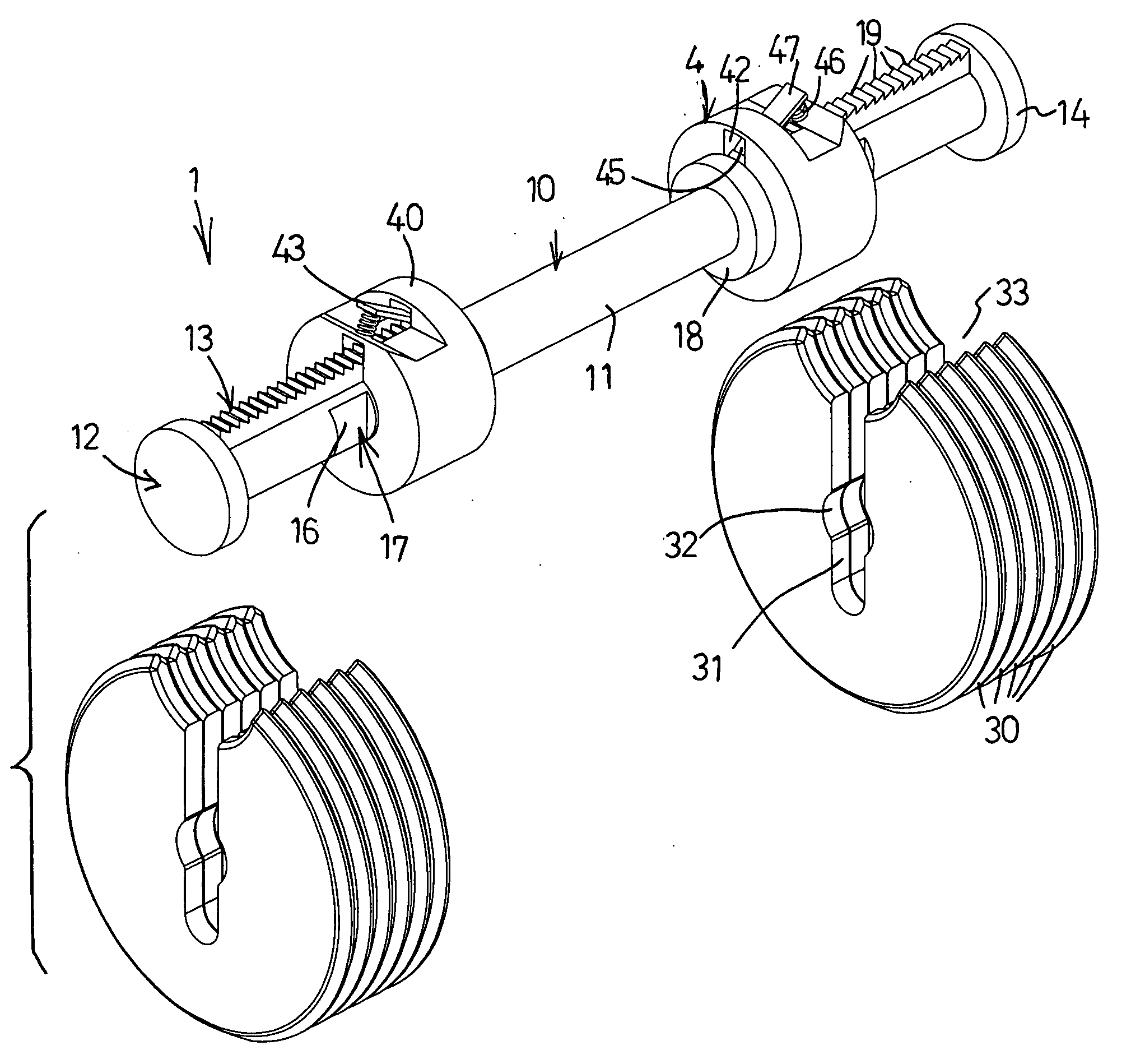 Adjustable dumbbell