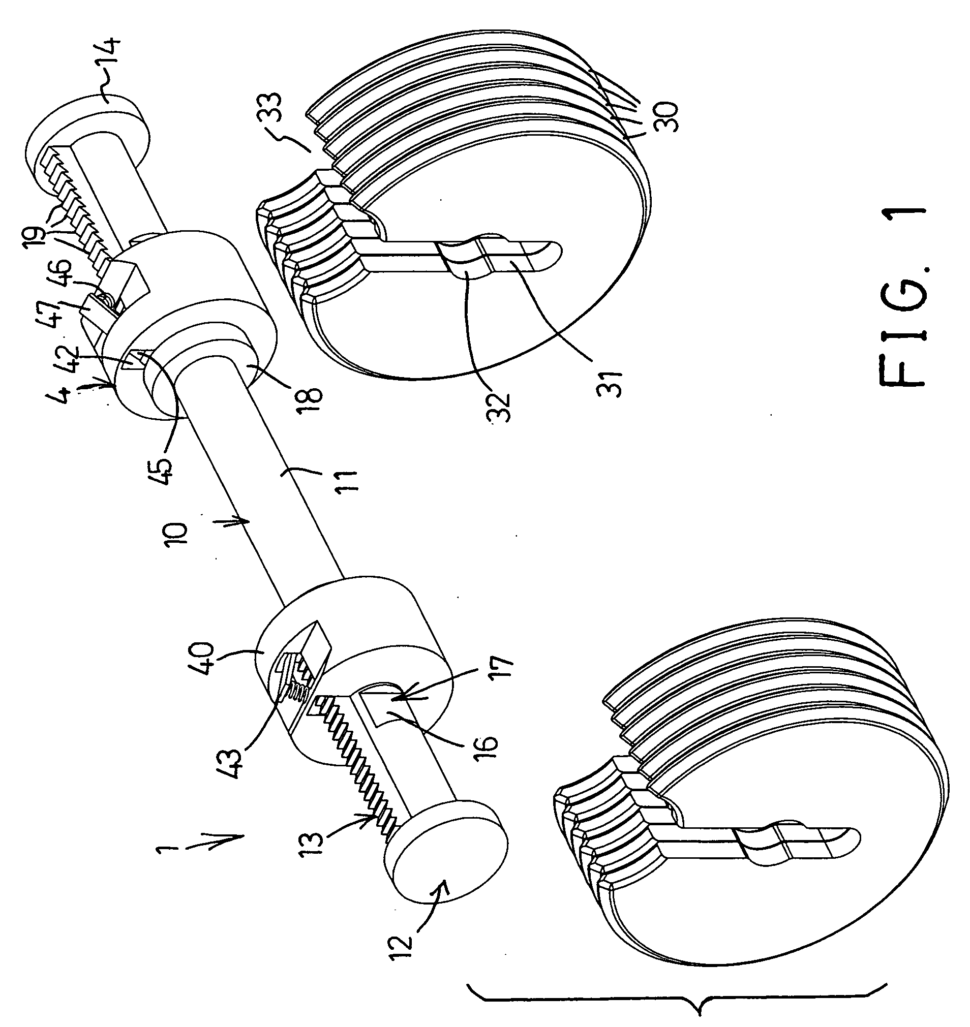 Adjustable dumbbell