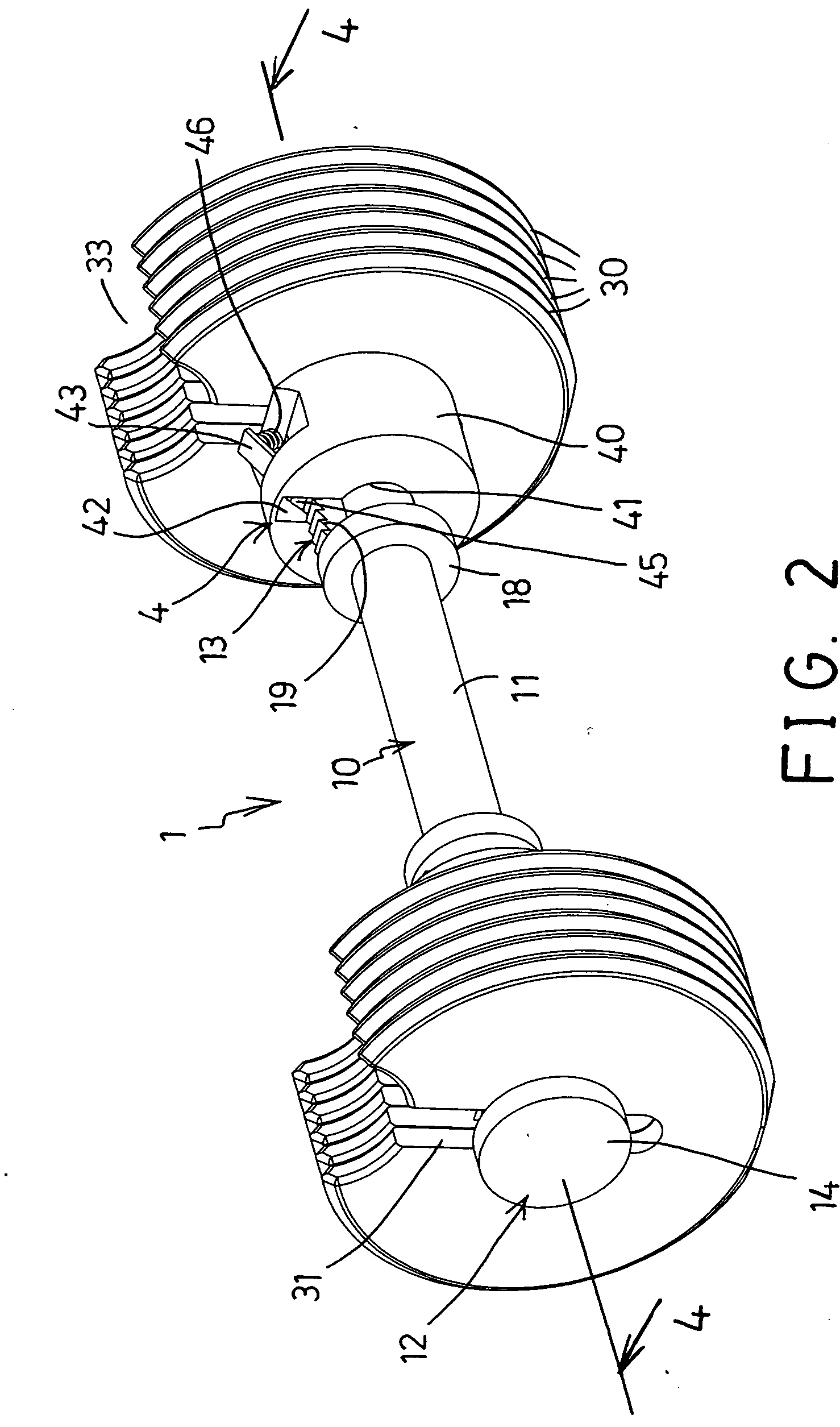 Adjustable dumbbell