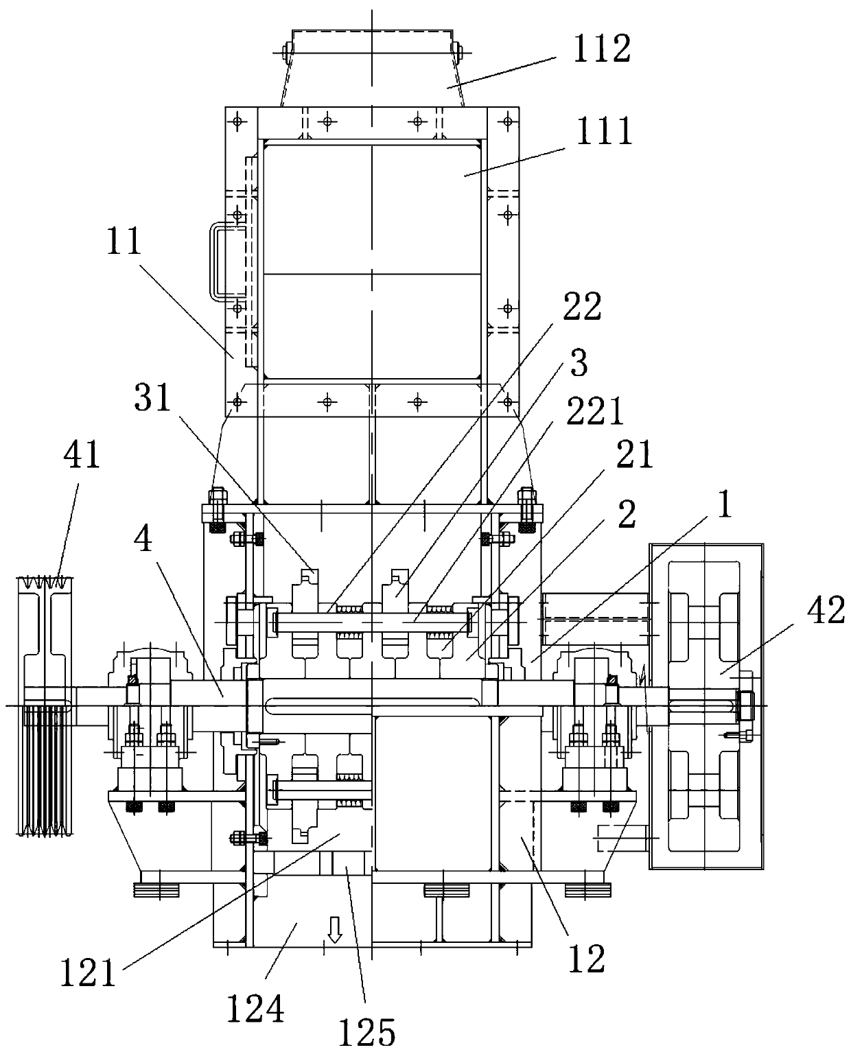 Rotary crushing machine