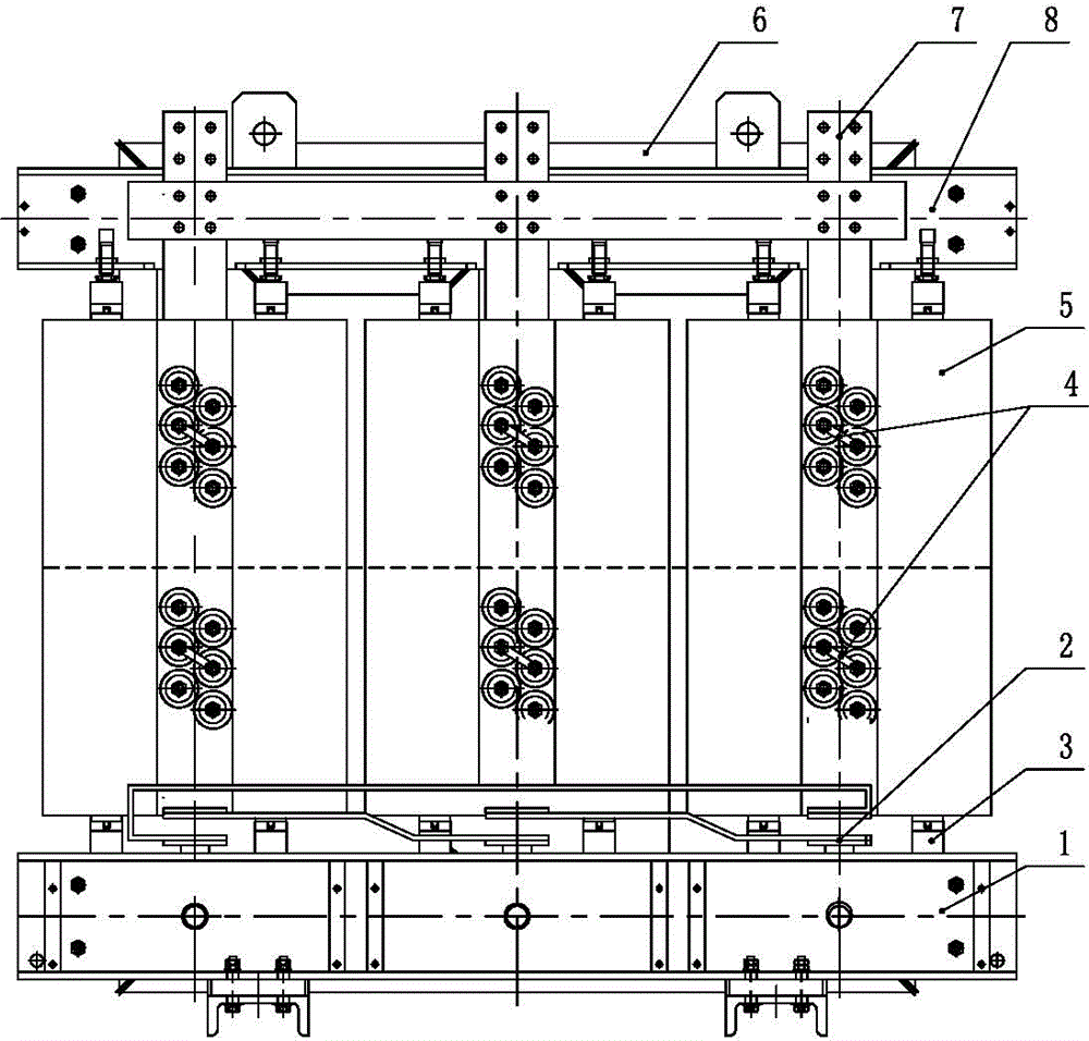 Double-split epoxy resin insulation dry type boosting transformer for wind power and photovoltaic power generation