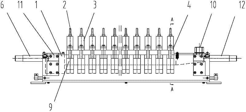 Volume-adjustable multi-mould quantitative pouring trough