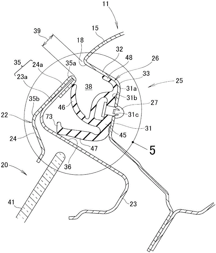 Vehicle-use seal structure