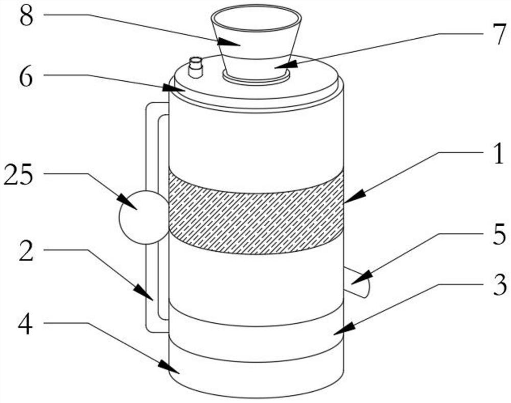 Novel automatic cleaning backflow mechanism for polyferric sulfate research and development and working method