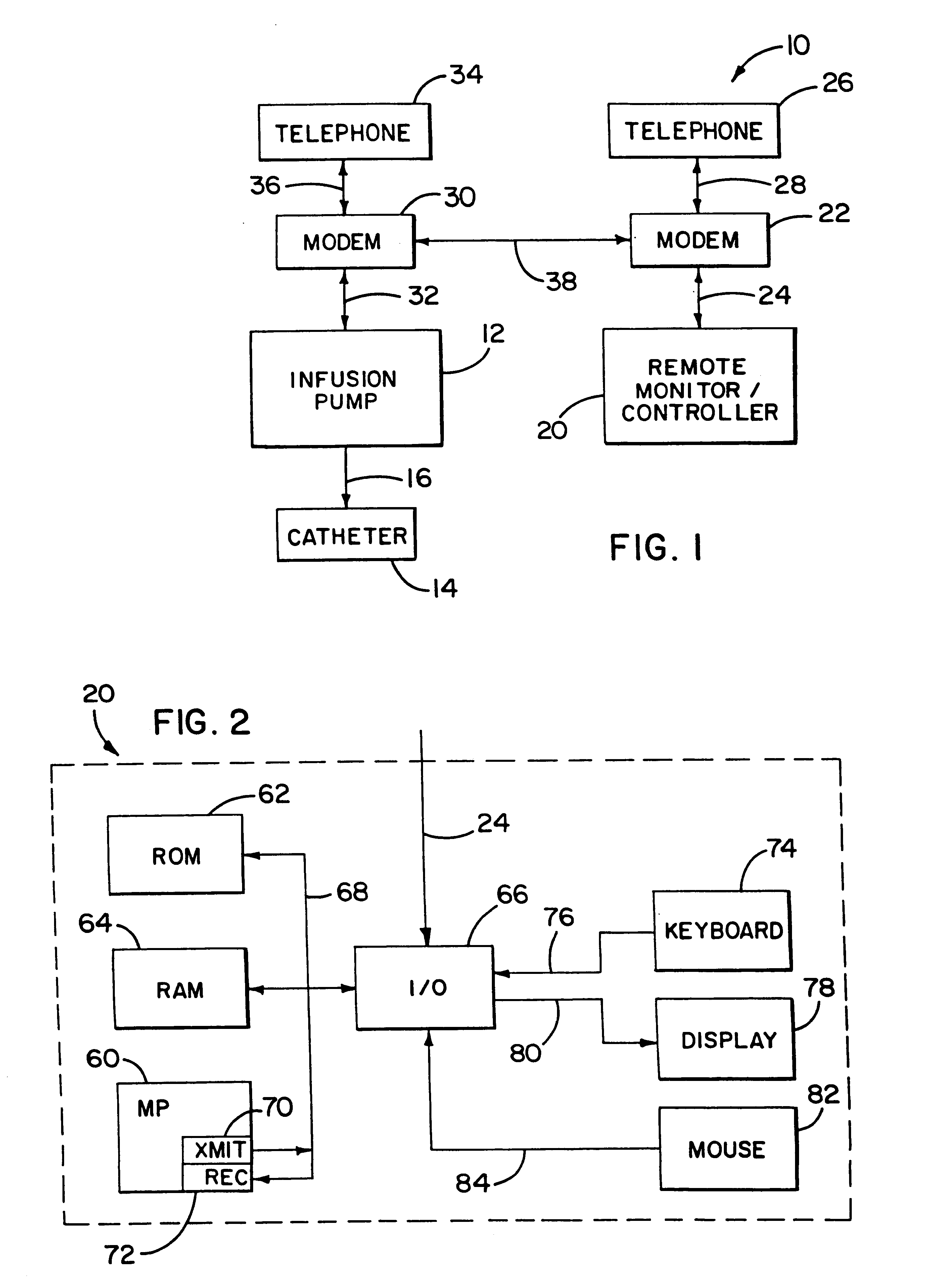 Medical apparatus with remote control