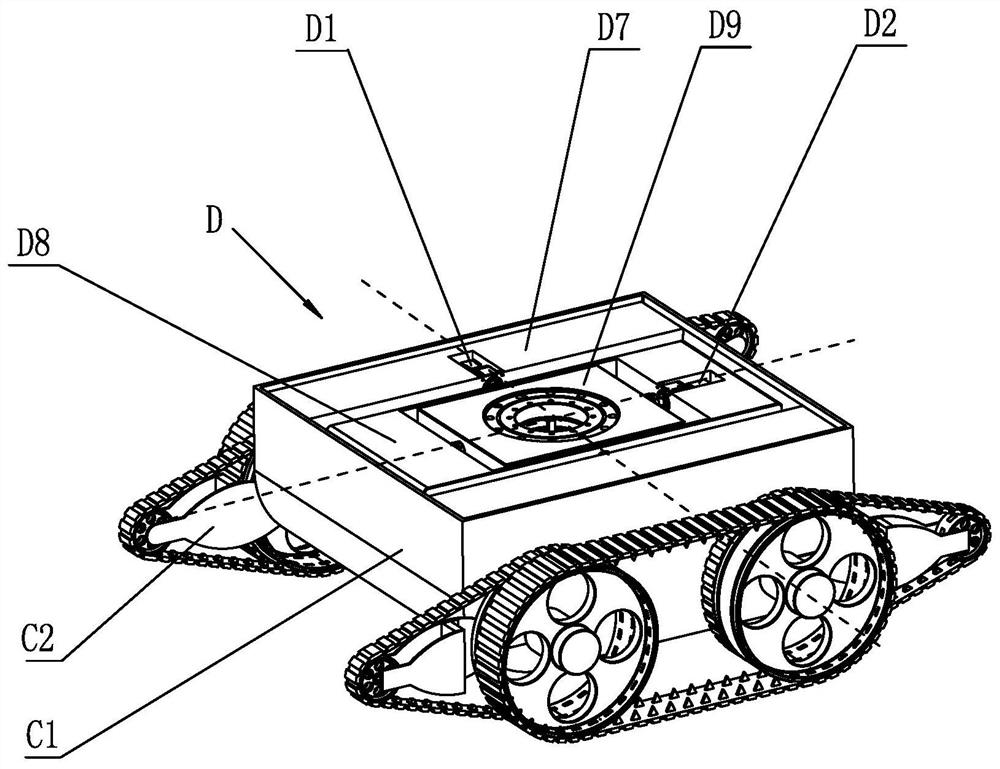 Outdoor environment disinfection robot based on two-degree-of-freedom balance holder