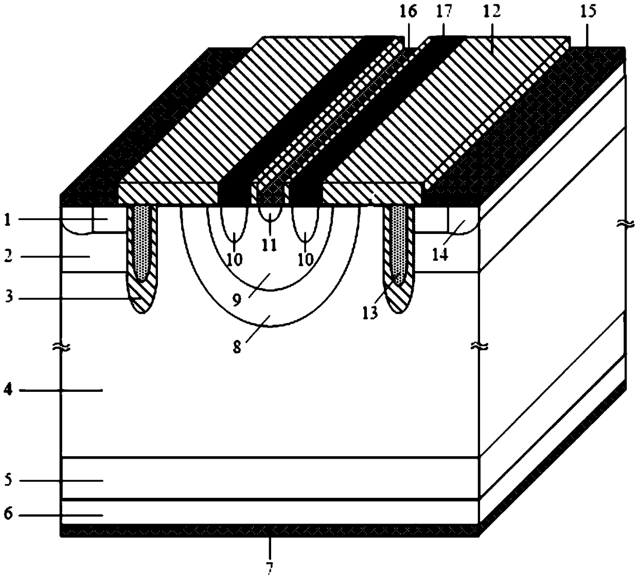 IGBT device with integrated voltage sampling function