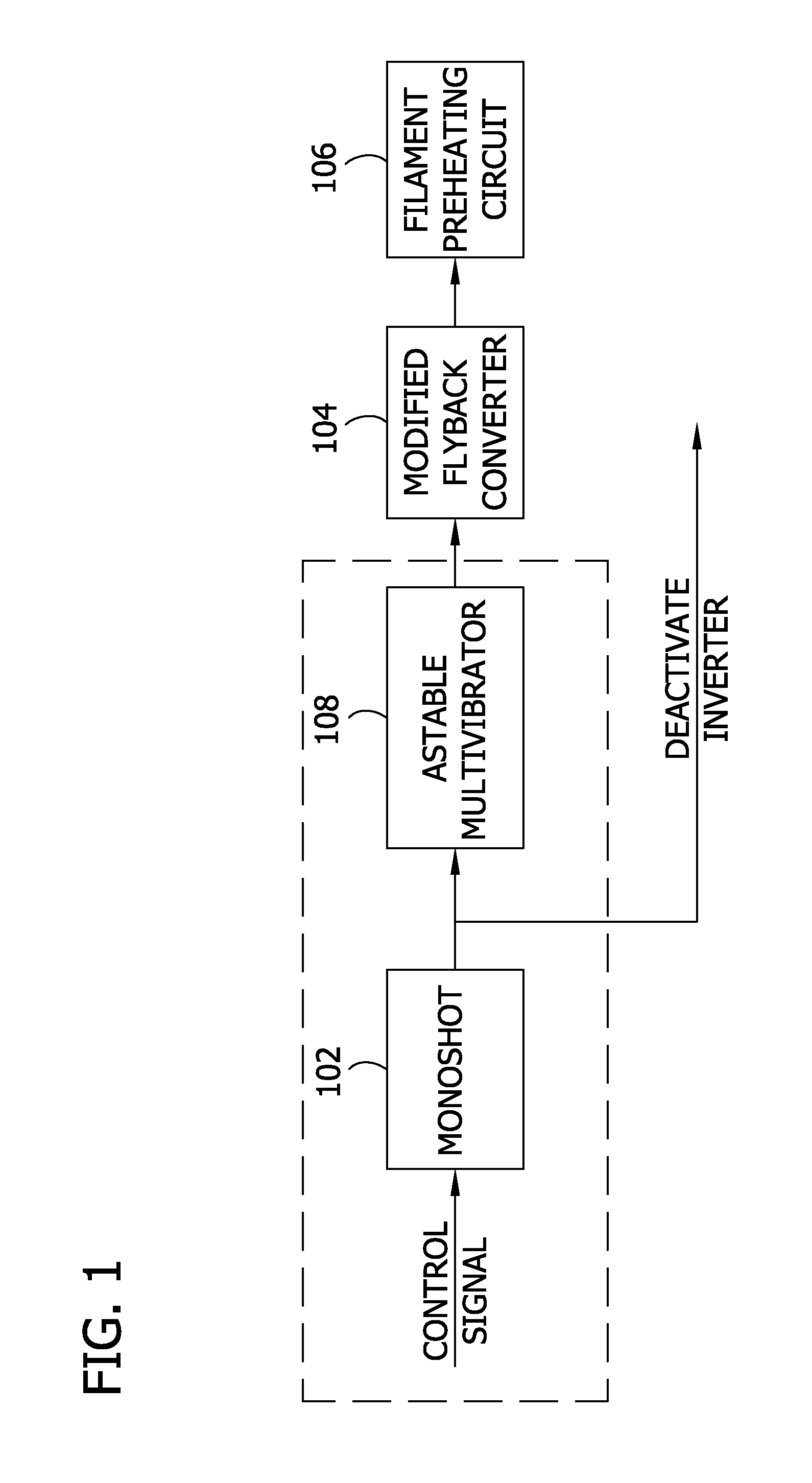 Stand alone lamp filament preheat circuit for ballast