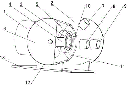 A device for generating gas vibration of expectorant machine